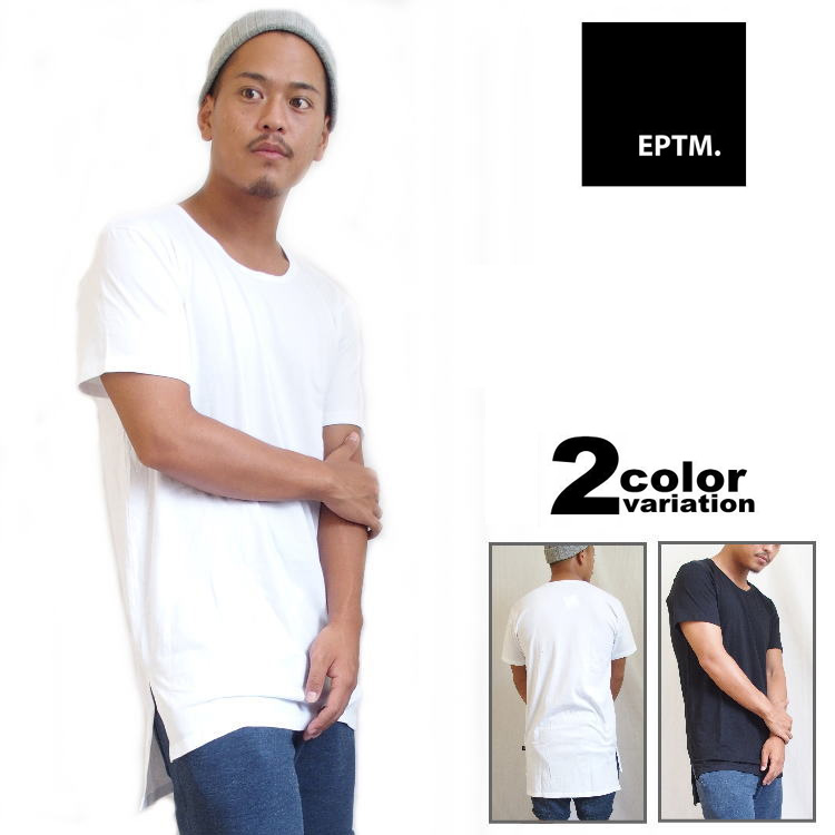 楽天市場 Eptm エピトミ Tシャツ 半袖 無地 ロング丈 スクエア プレーン コットン 2色 15ep Sm510 Eptm エピトミ トールt ロング丈tシャツ 丈長tシャツ トップス 無地 無地tシャツ ラウンドテール ストリート モード 大きいサイズ Xxl 2xl あす楽対応