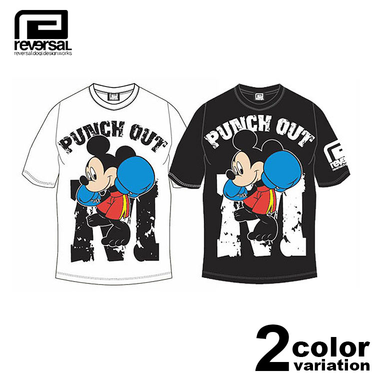 楽天市場 リバーサル Reversal Tシャツ 半袖 Mickey Mouse Boxing Tee Reversal Tシャツ ミッキー コラボ ホワイト ブラック Rvmky14aw003 ストリート あす楽対応 メール便対応 Hip Hop Dope