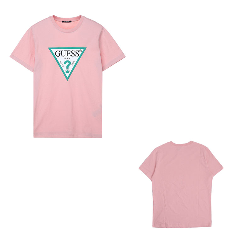 guess pink tee