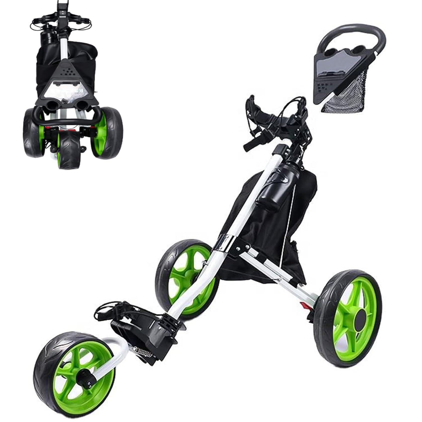 ンゴルフカート 軽さ ゴルフうしろ押し手押し車 プッシュプルゴルフカート 折りたたみ式3輪プルカート お引き回しうしろ押し手押し車 ゴルフ