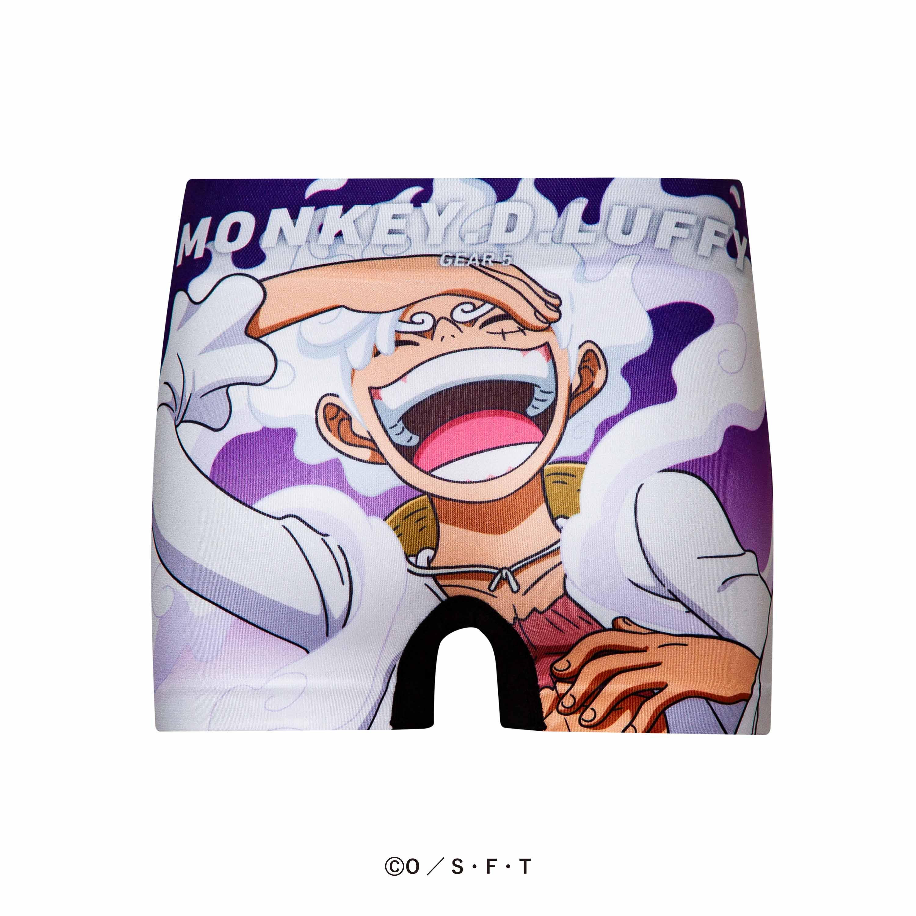 【ONE PIECE】 モンキー・D・ルフィ ギア5 パンツ HIPSHOP ヒップショップ ワンピース MONKEY.D.LUFFY GEAR5 アンダーパンツ キッズ ボクサーパンツ コラボ ギフト シームレスパンツ画像