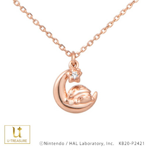 星のカービィ スリープカービィ ネックレス シルバー（ピンクゴールドコーティング） レディース 女性 アクセサリー 星のカービィ グッズ 誕生日 記念日 人気 ブランド プレゼント ギフト U-TREASURE ユートレジャー