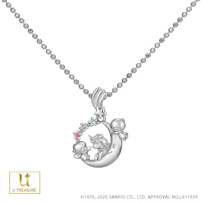 キキ＆ララ グッズ ネックレス Little Twin Stars ネックレス シルバー サンリオ プレゼント ギフト アクセサリー 女性 誕生日 記念日
