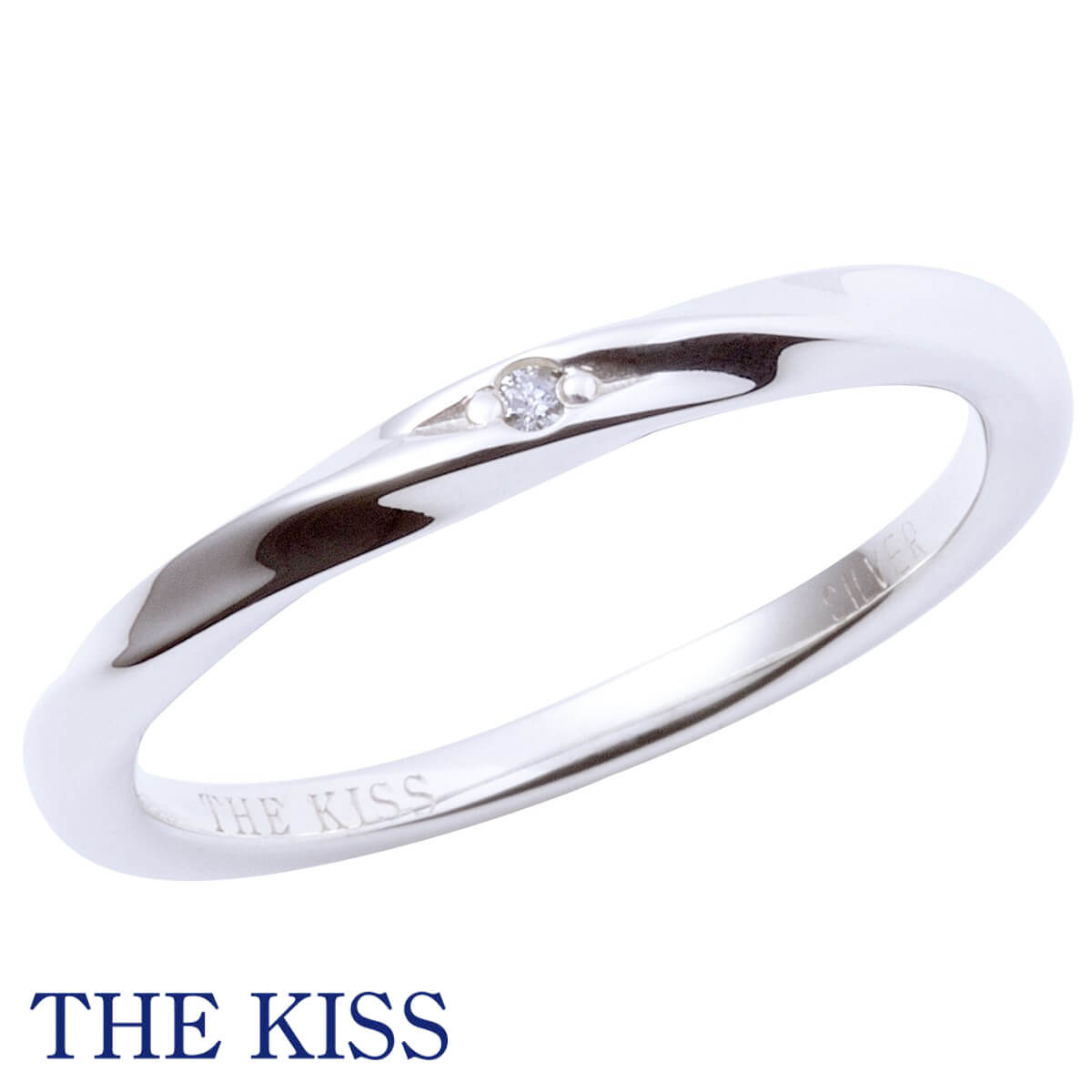 THE KISS ザ・キッス リング 指輪 シルバー ペアリング 男女兼用 レディース メンズ シンプル プレゼント ザキッス キッス 20代 30代 彼氏 彼女 男性 女性 誕生日 記念日 SR1546DM