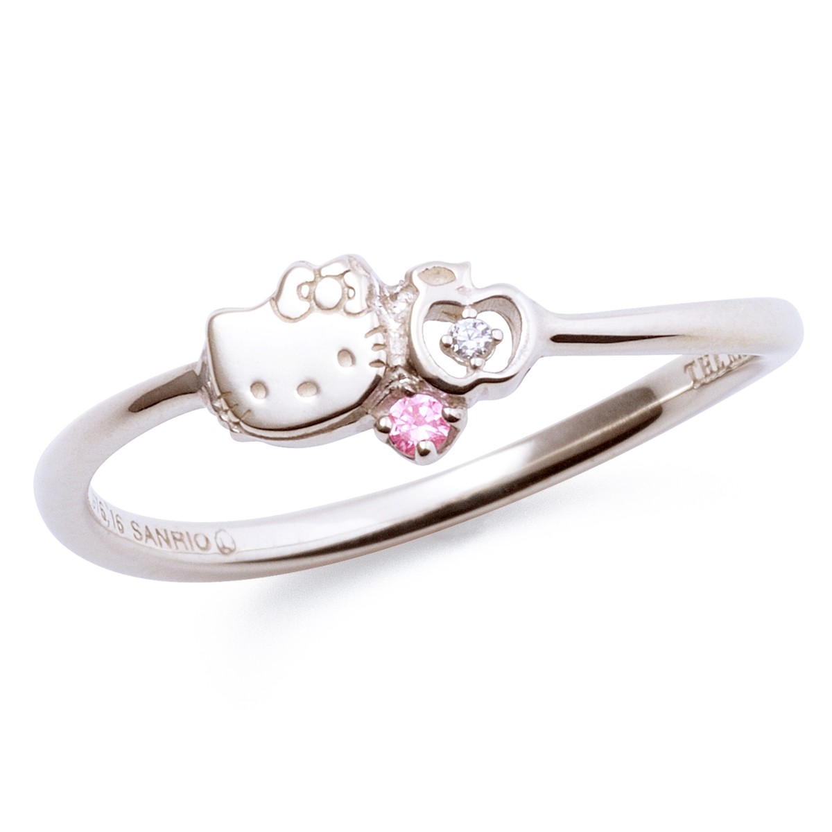 ハローキティ 指輪 リング Hello Kitty リング シルバー レディース 女性 The Kiss ザキッス ザキス コラボ リング Kitty 35dm アクセサリー ジュエリー かわいい ハイカラ 人気 ブランド サンリオ キティちゃん グッズ 彼女 娘 お祝い 誕生日 記念日 プレゼント ギフト