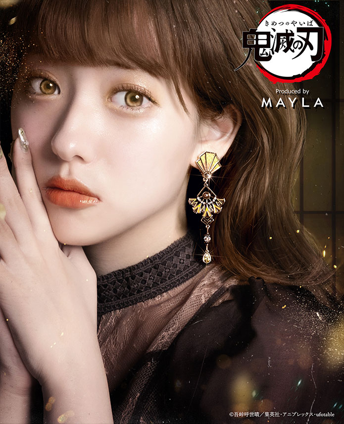 MAYLA マイラ 鬼滅の刃 グッズ ピアス イヤリング 鬼滅の刃 アイコニック イヤオブジェ オリジナルセット 我妻善逸 レディース 女性 正規品 新品 公式 鬼滅の刃 アクセサリー プレゼント ギフト