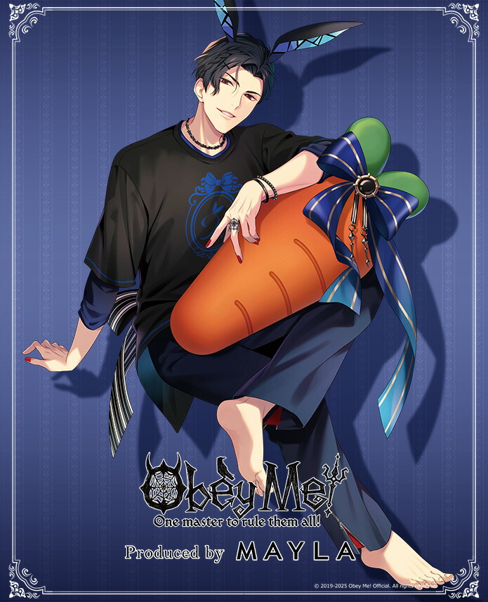 MAYLA マイラ Obey Me! おべいみー！ グッズ 服 オベイミー! アイコニック リボンT Lucifer ルシファー フリーサイズ ユニセックス 男女兼用 正規品 新品 公式 Obey Me! キャラクターTシャツ 人気 ブランド プレゼント画像