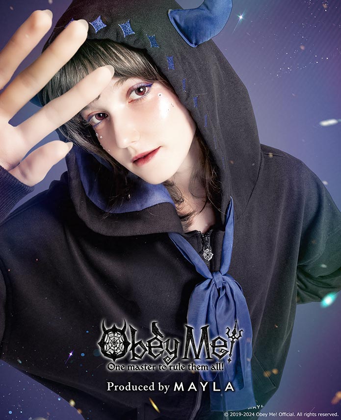 MAYLA マイラ Obey Me! おべいみー！ グッズ 服 オベイミー! アイコニック フーディ Lucifer ルシファー レディース 女性 正規品 新品 公式 Obey Me! 女性服 人気 ブランド プレゼント画像