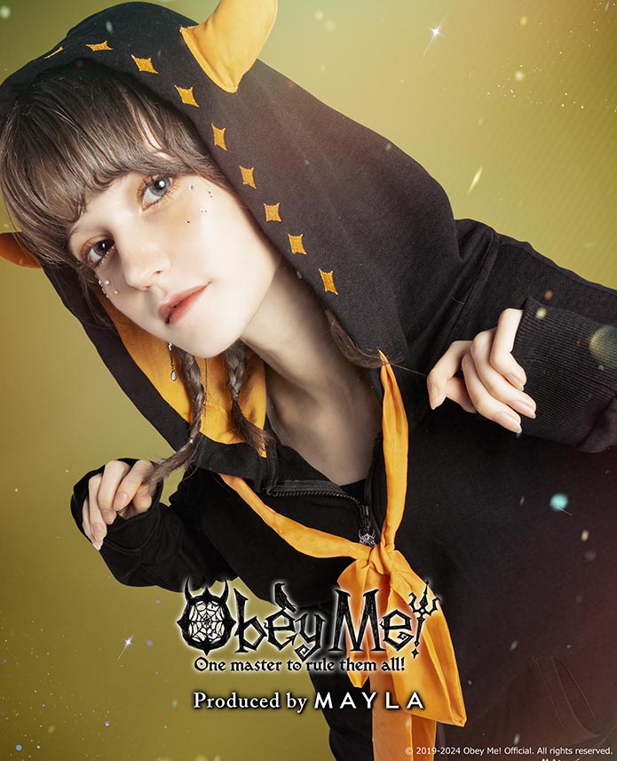 MAYLA マイラ Obey Me! おべいみー！ グッズ 服 オベイミー! アイコニック フーディ Mammon マモン レディース 女性 正規品 新品 公式 Obey Me! 女性服 人気 ブランド プレゼント画像