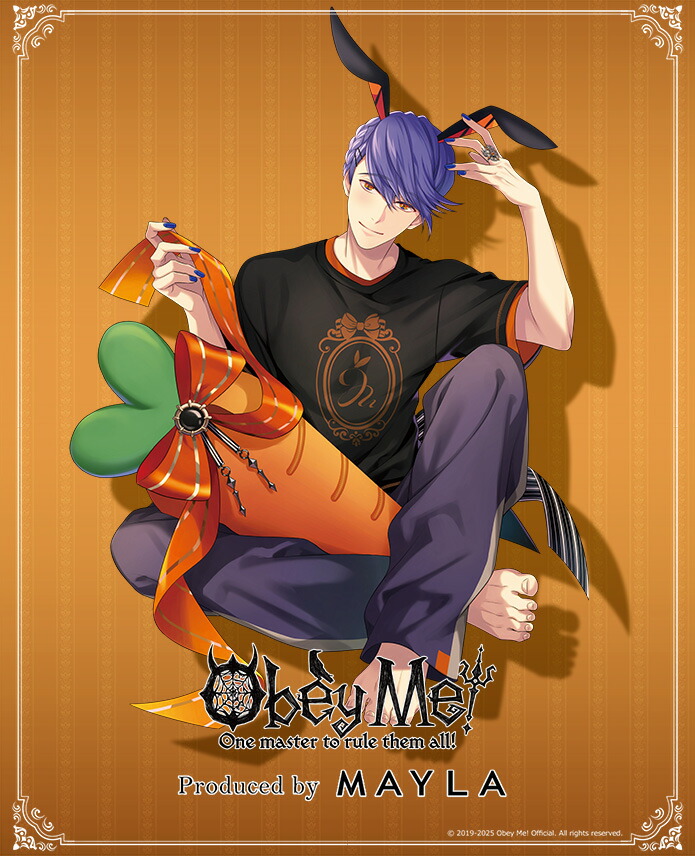 MAYLA マイラ Obey Me! おべいみー！ グッズ 服 オベイミー! アイコニック リボンT Leviathan レヴィアタン フリーサイズ ユニセックス 男女兼用 正規品 新品 公式 Obey Me! キャラクターTシャツ 人気 ブランド プレゼント画像
