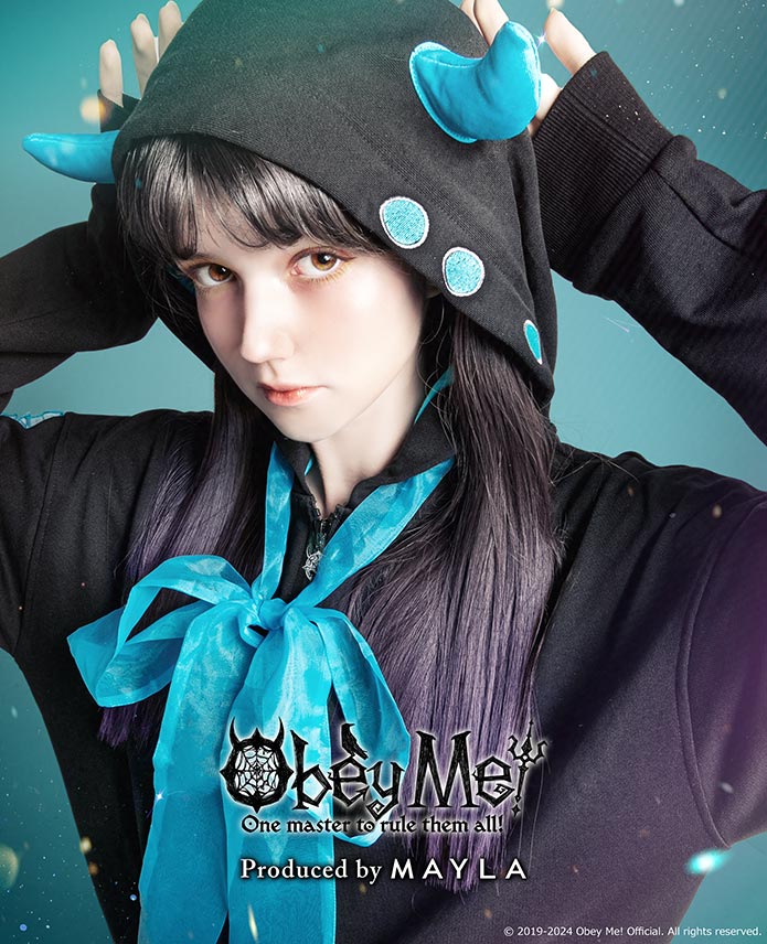 MAYLA マイラ Obey Me! おべいみー！ グッズ 服 オベイミー! アイコニック フーディ Leviathan レヴィアタン レディース 女性 正規品 新品 公式 Obey Me! 女性服 人気 ブランド プレゼント画像