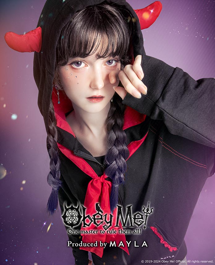 MAYLA マイラ Obey Me! おべいみー！ グッズ 服 オベイミー! アイコニック フーディ Belphegor ベルフェゴール レディース 女性 正規品 新品 公式 Obey Me! 女性服 人気 ブランド プレゼント