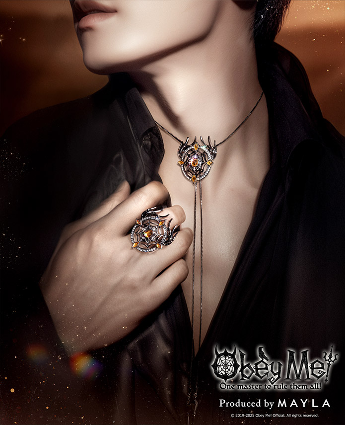 MAYLA マイラ Obey Me! グッズ チョーカー 指輪 オベイミー! アイコニック チョーカー＆リングオブジェ Leviathan レヴィアタン ユニセックス 男女兼用 正規品 新品 公式 おべいみー! キャラクターアクセサリー 人気 ブランド プレゼント画像