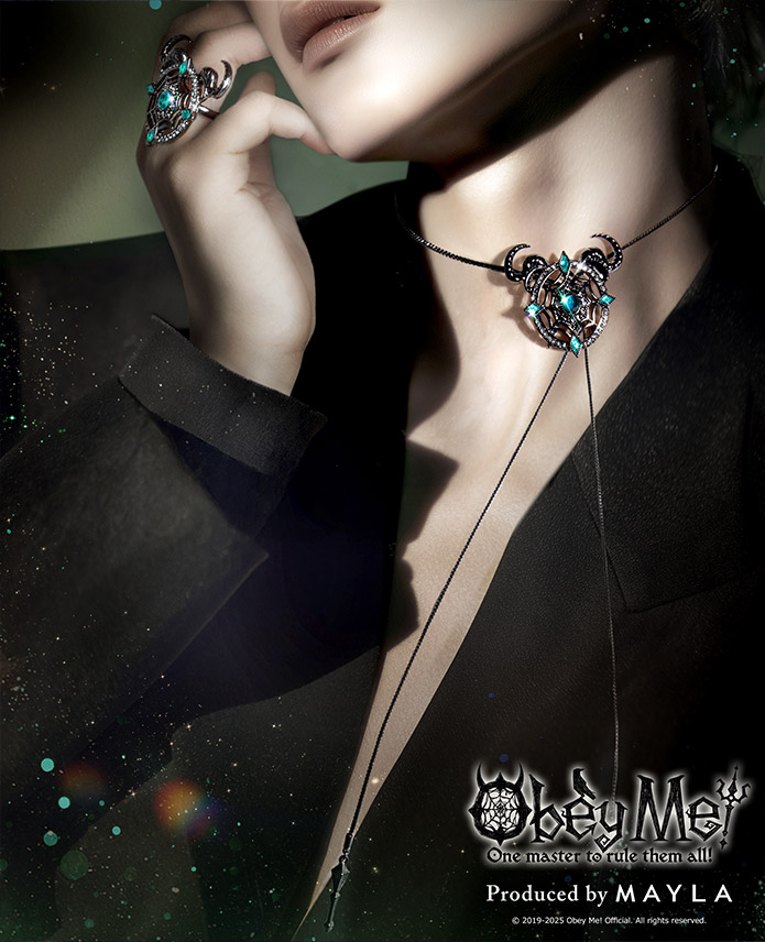 MAYLA マイラ Obey Me! グッズ チョーカー 指輪 オベイミー! アイコニック チョーカー＆リングオブジェ Satan サタン ユニセックス 男女兼用 正規品 新品 公式 おべいみー! キャラクターアクセサリー 人気 ブランド プレゼント画像