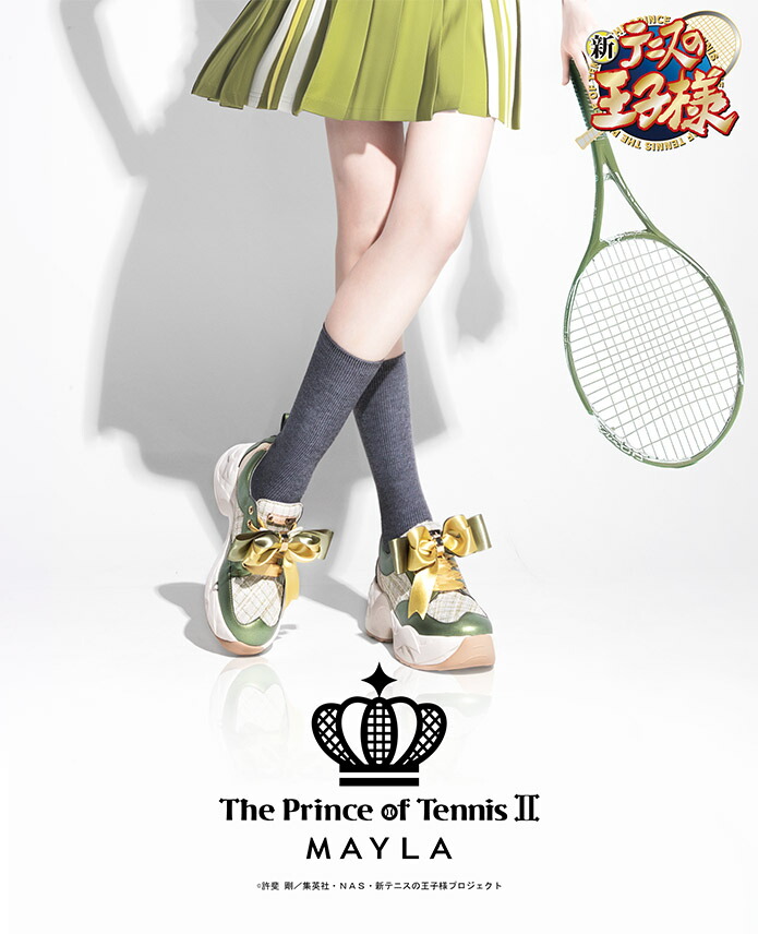 【複数購入で最大P10倍】 MAYLA マイラ 新テニスの王子様 グッズ 靴 新テニスの王子様 アイコニック シューズオブジェ ドレススニーカー オフ バージョン 四天宝寺中学校 レディース 女性 正規品 新品 公式 新テニスの王子様 キャラクター画像