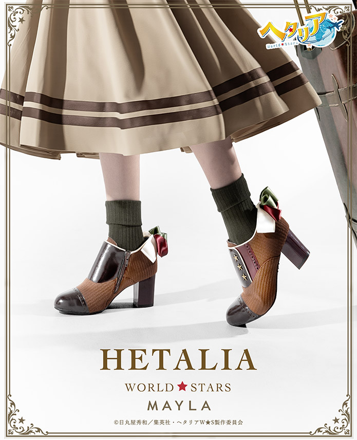 MAYLA マイラ ヘタリア World★Stars グッズ 靴 アイコニック シューズオブジェ ブーティ イタリア レディース 女性 正規品 新品 公式 ヘタリア キャラクターシューズ 推し活グッズ 人気 ブランド プレゼント｜GIV（ギヴ）店
