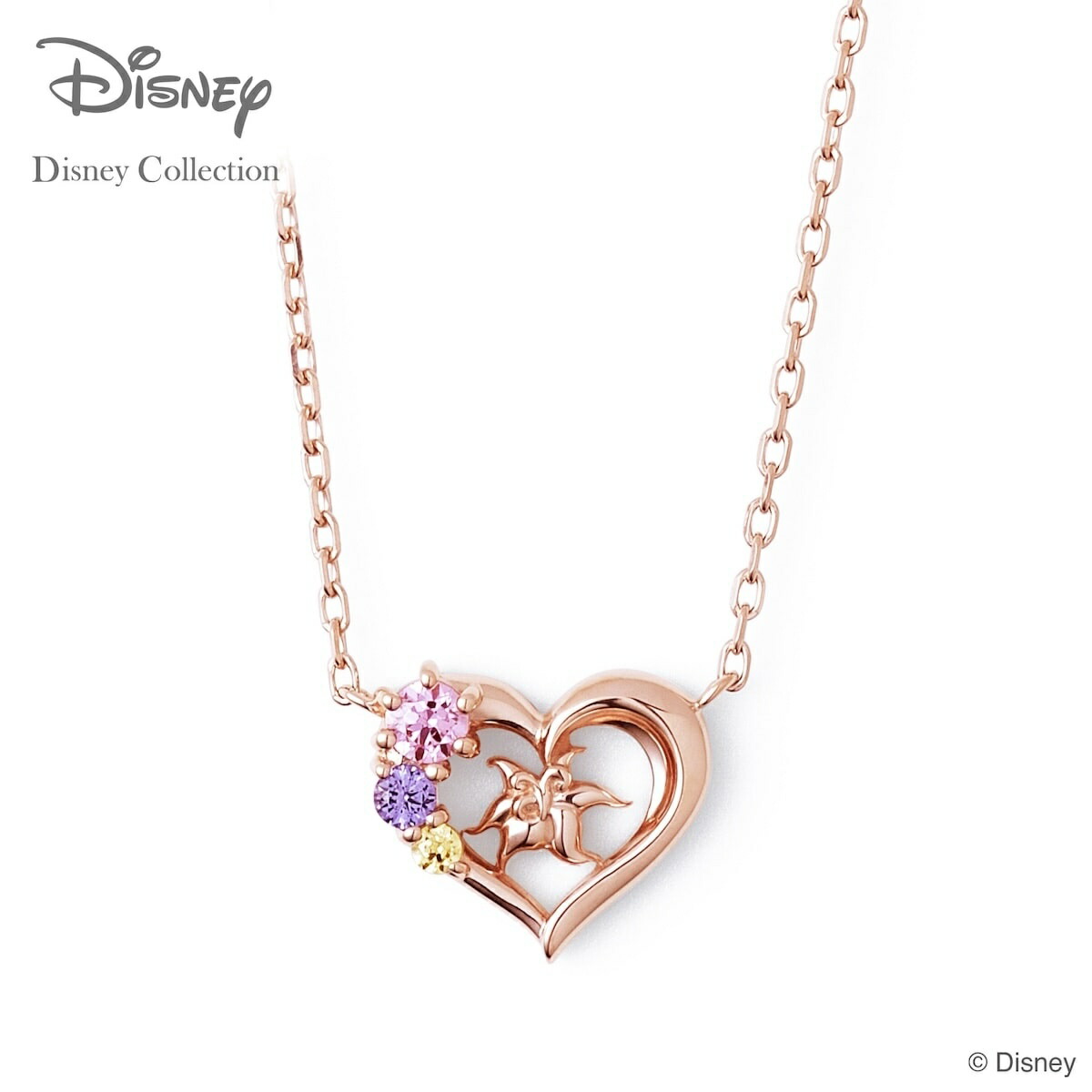 ディズニー ラプンツェル ネックレス シルバー レディース 女性 THE KISS ザキッス ディズニープリンセス ラプンツェル アクセサリー ジュエリー メッセージカード付き オリジナルボックス付き 人気 ブランド プレゼント ギフト