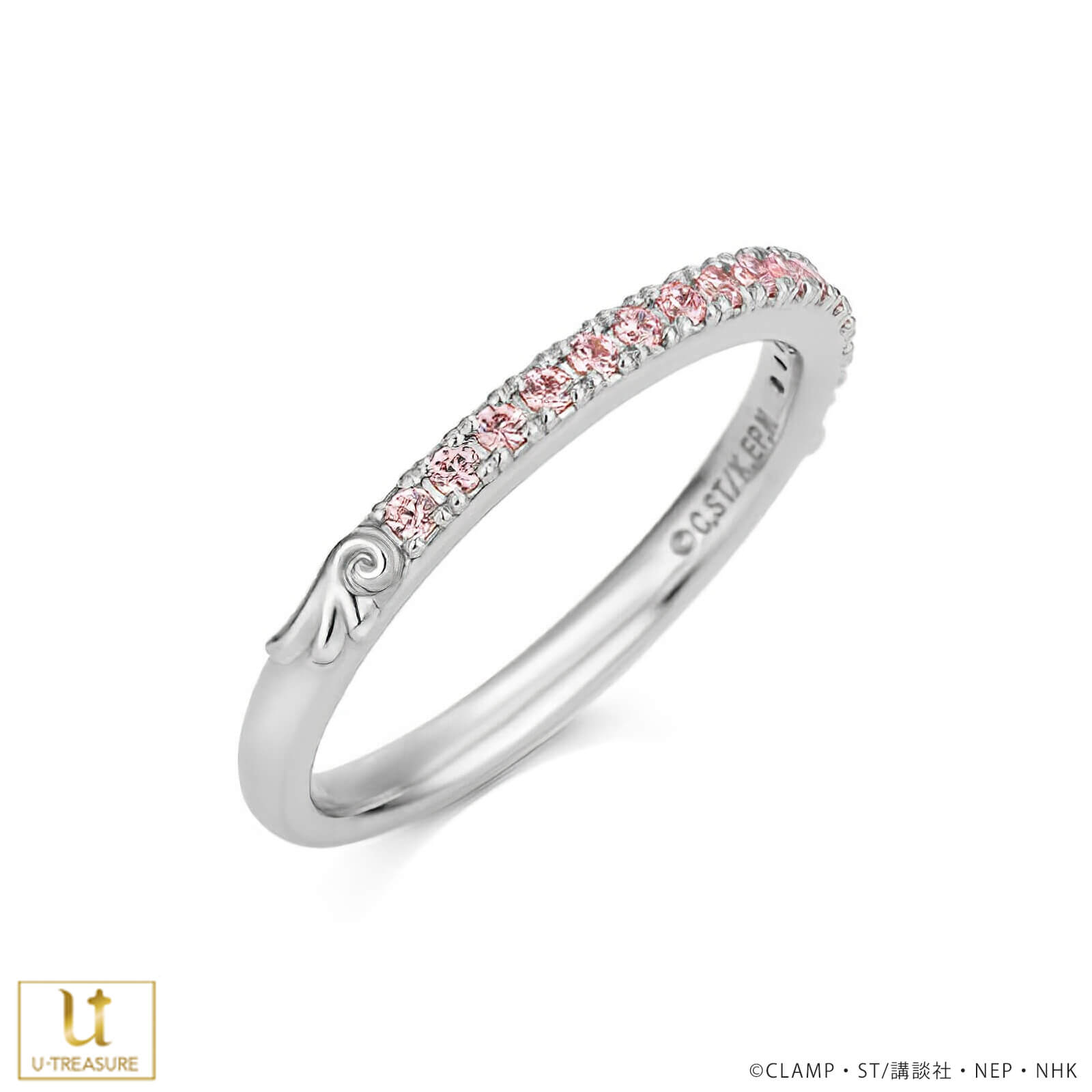 楽天市場 カードキャプターさくら ハーフエタニティリング K18ホワイトゴールド 結婚指輪 婚約指輪 アニバーサリーリング ブライダルリング ピンクトルマリン 記念日 誕生日 プレゼント ギフト Giv ギヴ 楽天市場店