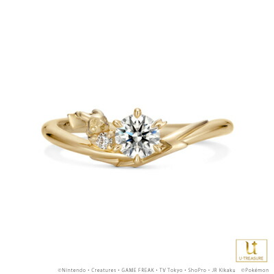 楽天市場 ポケモン ピカチュウ リング 指輪 でんきモチーフリング K18イエローゴールド 婚約指輪 エンゲージリング ブライダルリング ジュエリー プロポーズ レディース 女性 一粒 個性的 ダイヤモンド 結婚 記念日 プレゼント Giv ギヴ 楽天市場店