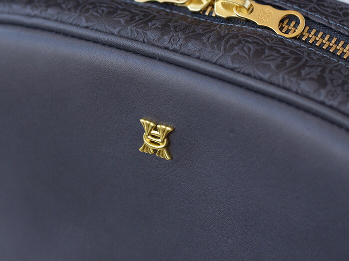 HIRAMEKI ウィリアムモリス レザーポシェット ダークネイビー HIRAMEKI