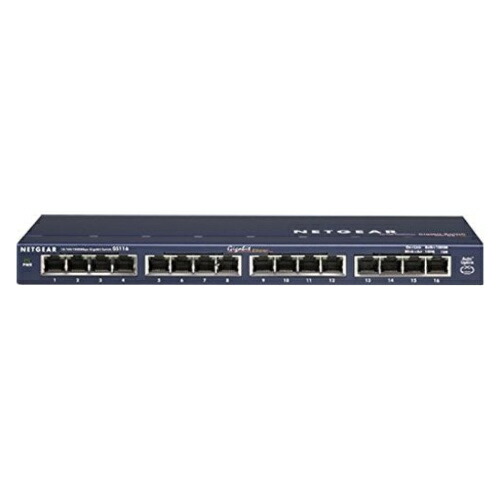 【新品】NETGEAR アンマネージ スイッチングこしき 16界面 卓上型パウダーコンパクト ギガビット 静音気違い受け答え 省ワット数心積もり 法人向け GS116 《GS116-200JPS》