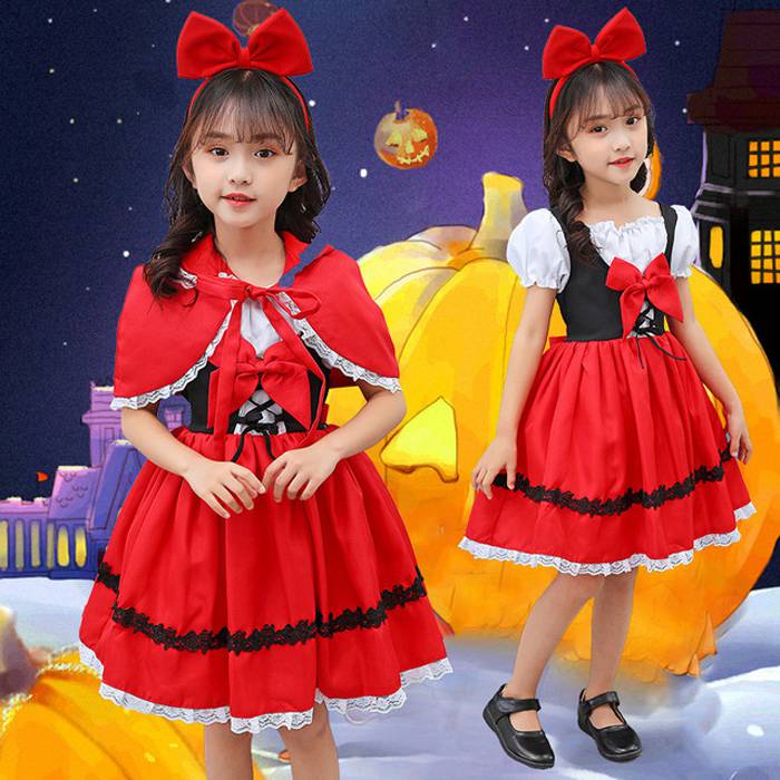 送料無料 女の子 ハロウィン コスプレ 衣装 子供服 ワンピース キッズ 童話 赤ずきん 様 魔女 吸血鬼 仮装 ハロウィン コスチューム パーティー 演出 舞台服 文化祭 学園祭 卒業式 入学式 可愛い お遊戯会 cosplay レッド 100 110 120130 140 150 160画像