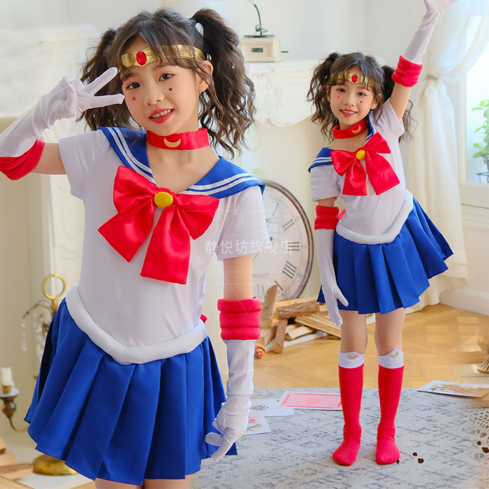 送料無料 キッズ用 大人用 ハロウィン コスプレ 衣装 女の子 アニメ コスプレ セーラームーン風 月野うさぎ コスチューム 舞台 クリスマス コスプレ セーラー服 仮装 イベント 子ども服 演出 舞台服 誕生日 プレゼント  100cm 110cm 120cm 130cm 140cm 150cm