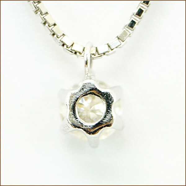 新作グッ PT850 プラチナ ネックレス ダイヤモンド0.331ct 一粒ダイヤ