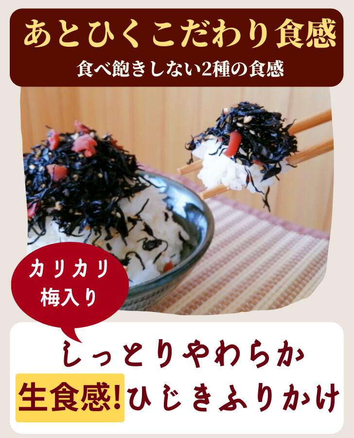 話題の梅ひじき！混ぜるだけ簡単 梅しそひじき2袋セット 梅の実 ひじき