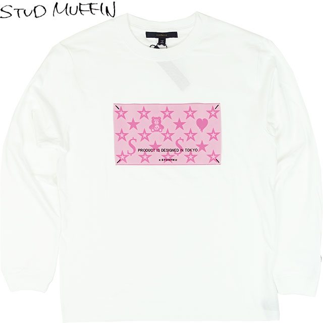 新品 楽天市場 Stud Muffin スタッド マフィン メンズ コットン天竺 長袖tシャツ 114 Wht Pnk ホワイト ピンク Hiro Clothing 本店は Www Trailconnections Com