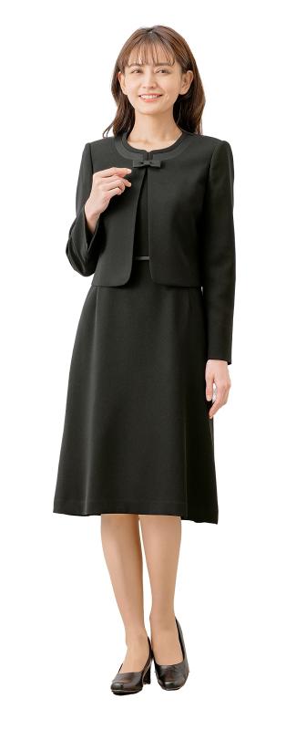 （マーガレット）m473 ブラックフォーマル レディース 喪服 アンサンブル 前開き 礼服 冠婚葬祭