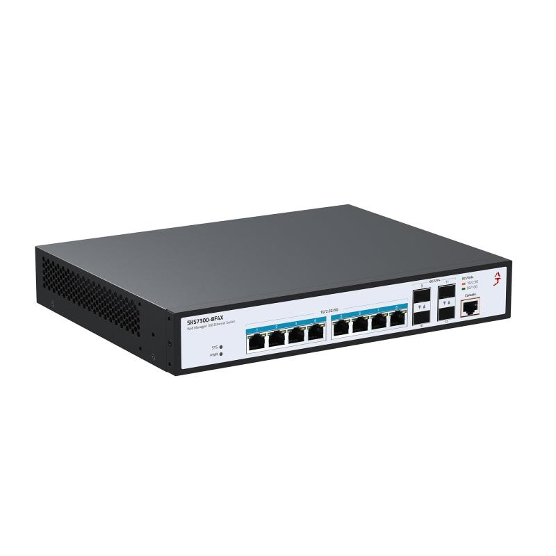XikeStorマネージドスイッチ、8界面 2.5G/5G Base-T + 4界面 10G SFP+、160Gbps スイッチング静電容量、L2+ VLAN/コマンドラインインターフェイス/SNMP相応う | SKS7300-8F4X