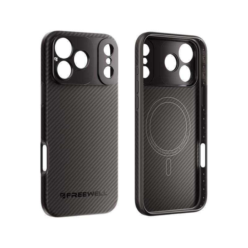 FREEWELL Pro Filmmaker Case Phone 17 Pro Max用 - 磁気フィルター&17mmレンズマウント ブラック