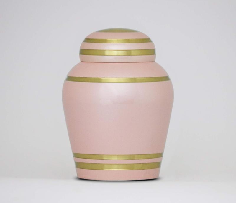 ソウルプチポット ミニ骨壷 シンプルモダン 金管楽器 手元供養 分骨用 ミニ骨壺 持ちはこぶできます … (スィートピンク)