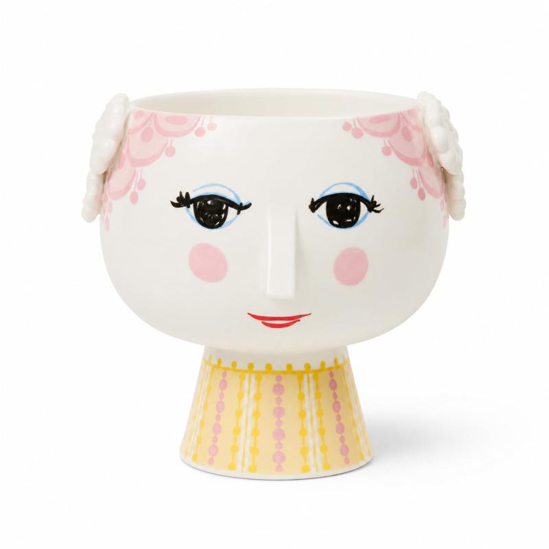 ビヨン・ヴィンブラッド Bjorn Wiinblad EVA Flower Pot エヴァ フラワーポット （ピンク）56535 H15.5cm 花瓶 北欧 磁器