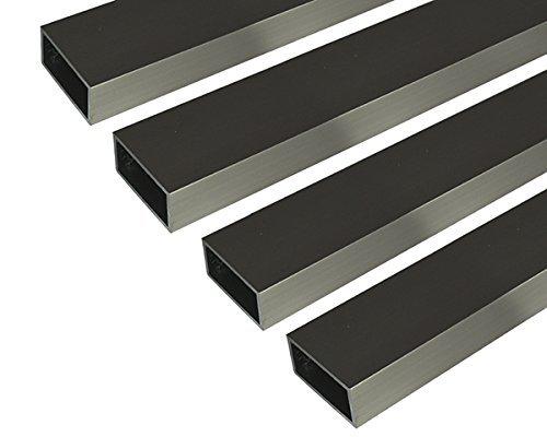 安田 軽銀角配管 1m 2.0x20x40粍 ステンカラー 4本組
