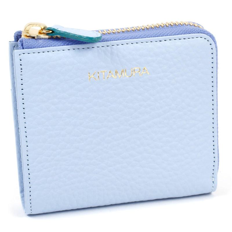楽天市場】キタムラ 2つ折り財布 牛革 アイスブルーホワイト PH0334未