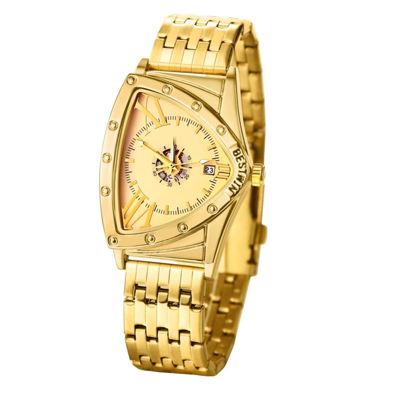 ゴールド装飾クォーツ腕時計 楽天市場】手元キラリ！クォーツ時計[メンズ クォーツ 腕時計 ゴールド