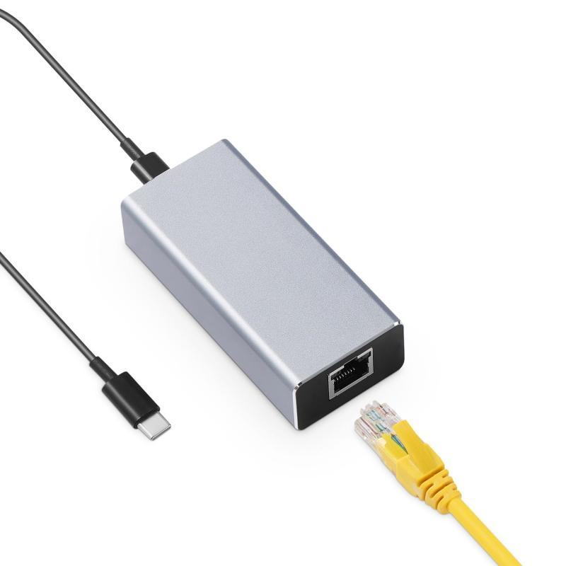 Binardat PoEネットワークアダプタ、IEEE802.3af/at PoE to Type-Cコンバータ、出力USB C 5V/3Aまたは9V/2.22A自動適応、イーサネット、10/100Mbps、有線 スマートフォン/タブレット用ネットワーク