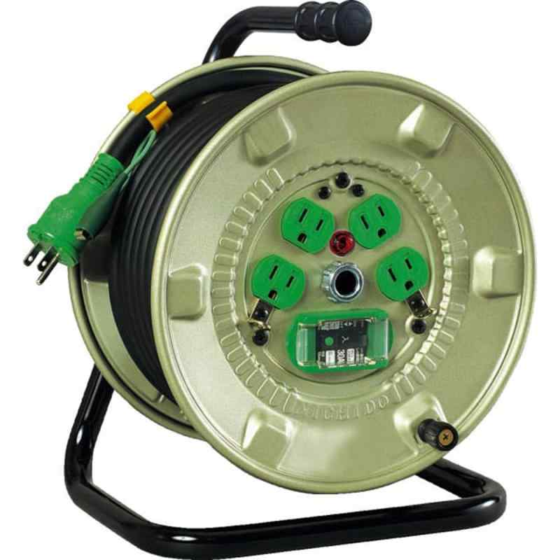 日動産業(Nichido Ind) 電気工膜鳴楽器 100V 屋内型 VCT2.0粍2×3心×30m 差し込み数4 短絡ブレーカー付 H-NNP-EB34