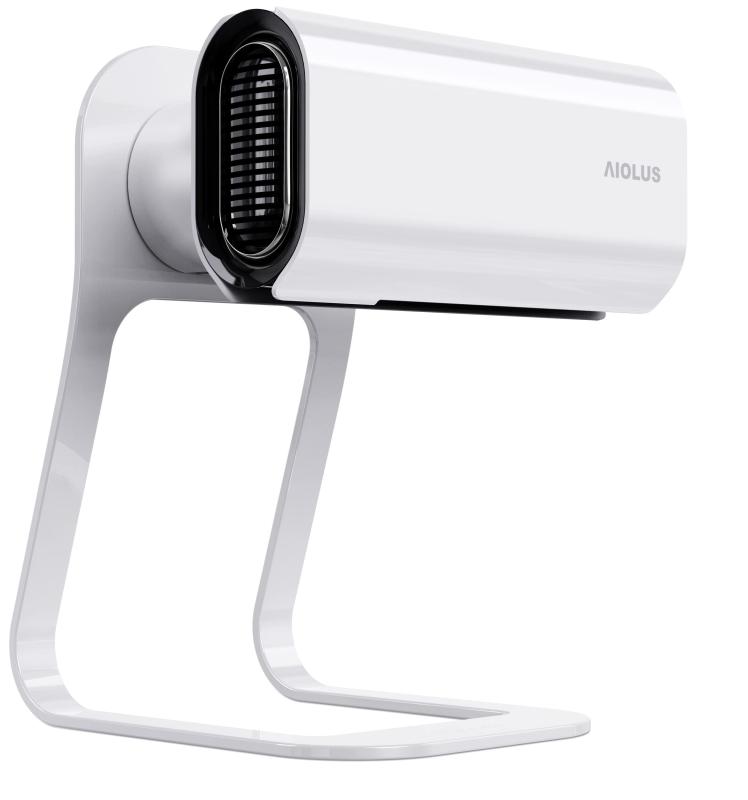アイオルス(Aiolus) 家庭用ハンドドライヤー Hand Dryer White 非接触/温風/スタンド付き/工事不要/小型 Nyuhd-210W