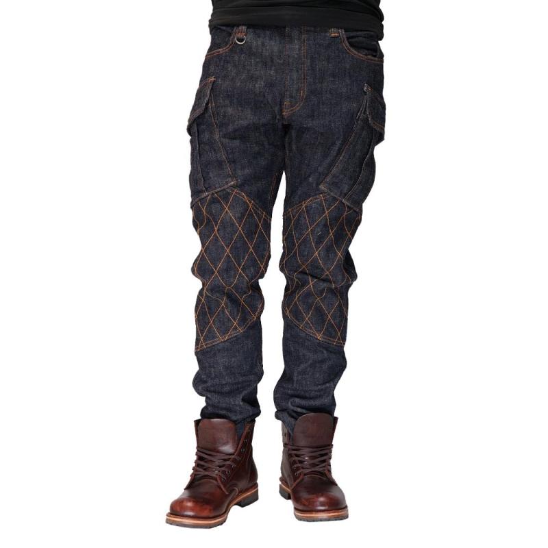 楽天市場】児島ジーンズ 13oz ダブルニー カーゴスリム