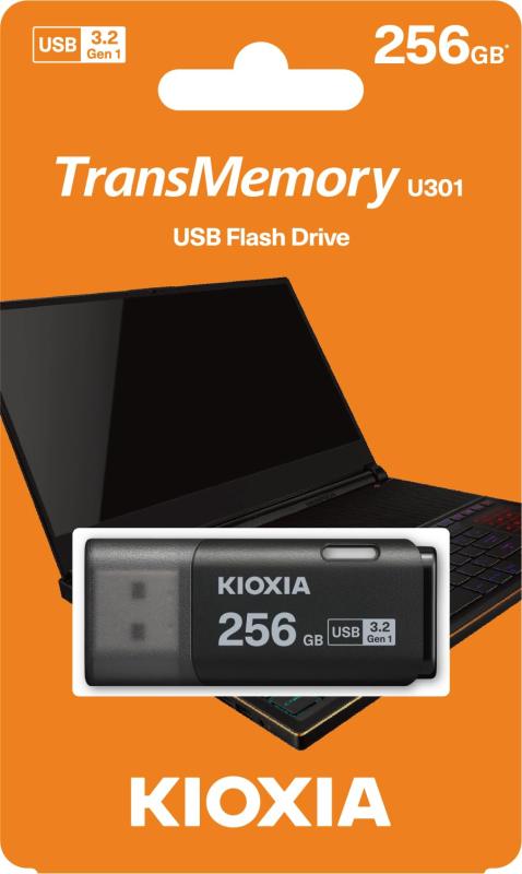 KIOXIA TransMemory U301 USBフラッシュドライブ 256GB, LU301K256GG4