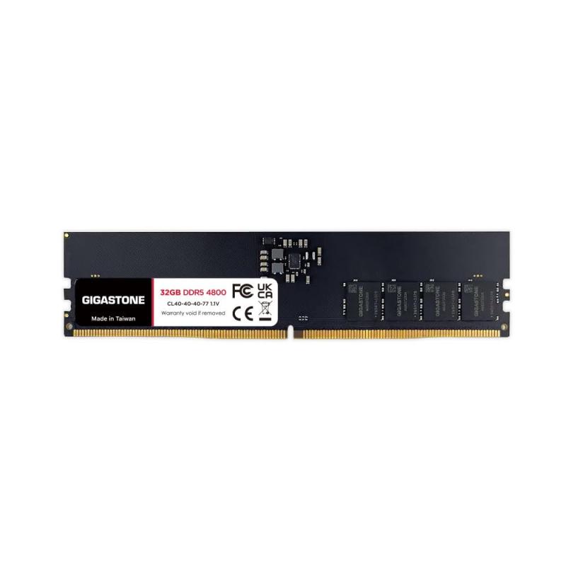 【記憶装置 DDR5】GIGASTONE 32GBx1枚 (32GB Kit) DDR5 4800MHz パソコン5-38400 CL 40-40-40-77 1.1V UDIMM 288 ピン アンバッファード 非 ECC パソコン 事務机とっ始め専用 高性能 メ
