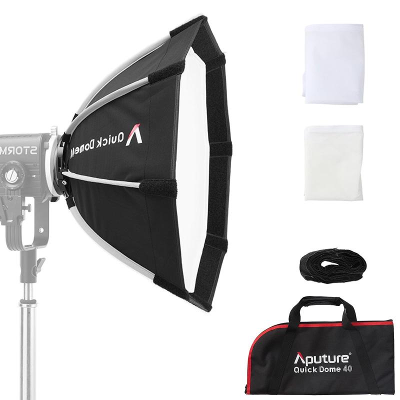 Aputure Quick Dome 60 Bowensマウントソフトボックス - 60糎 (2フート) 円型クイックリリースソフトボックス、16本のスチール写真極点付き添い人、Aputure Storm 400Xおよび余分の物のBowensマウントビデオライ