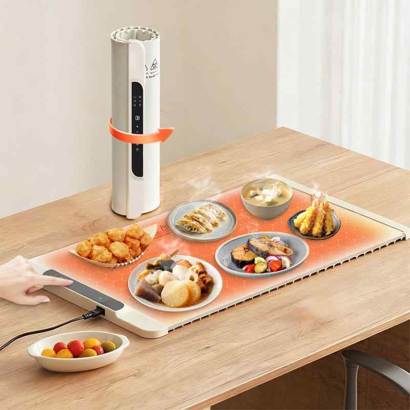 MIR 食品保温プレート 電気保温トレイ ホットプレート 大型 急速温め 全面均一加? 保温マット 解凍 シリコーン素材 チャイルドロック付き