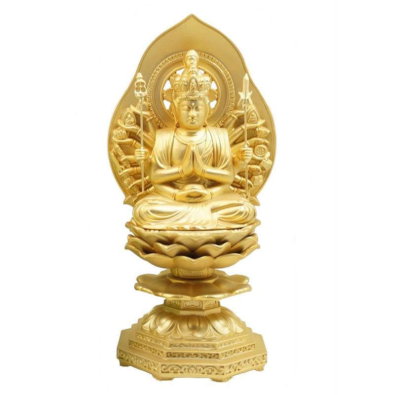 半風子菩薩 １５．５ｃｍ 金鍍金仕上 アロイ製 [仏像]