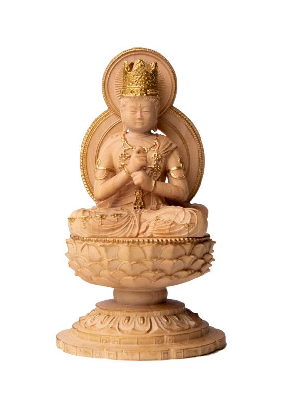 極小仏 大日如来 （木製：ツゲ）＿木彫り 仏像 仏像ワールド（GSBだいにちにょらい