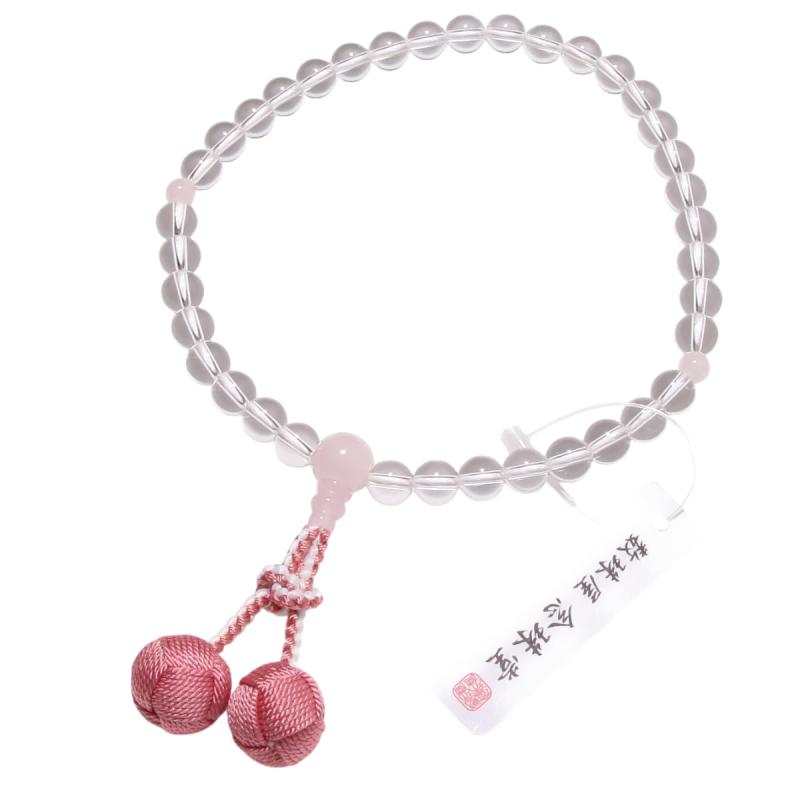 念珠堂 < 日本製 数珠 > 女性用 本水晶 2980