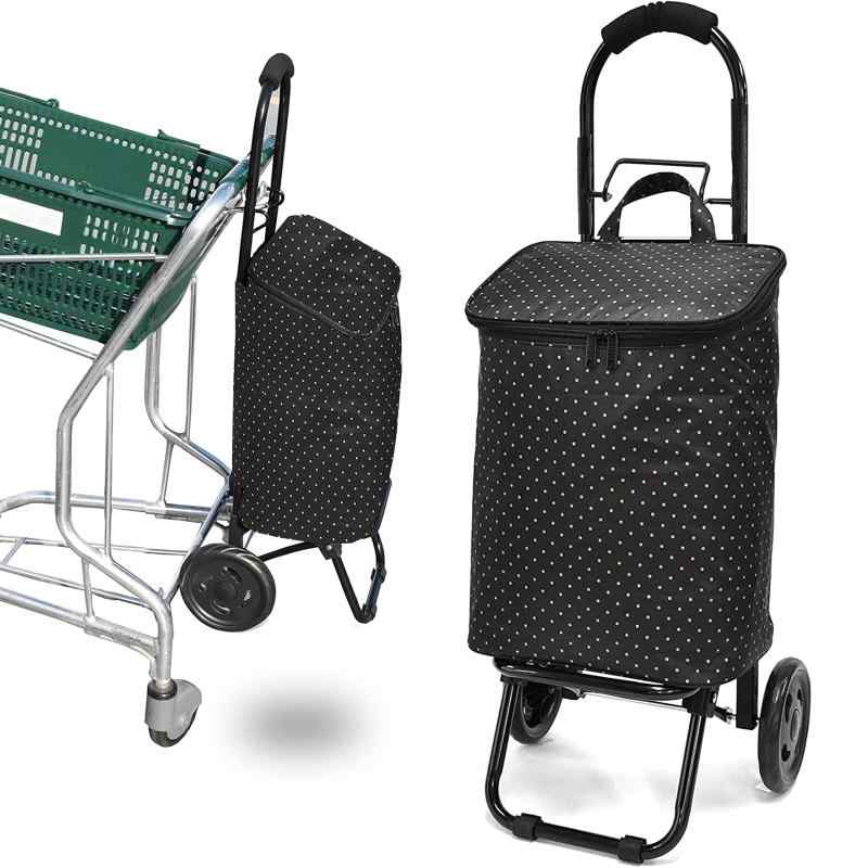 Basic Standard ショッピングカート スーパーの カートに掛けられる 便利 買い物カート 折りたたみ 軽量 保冷 保温 おしゃれ 柄